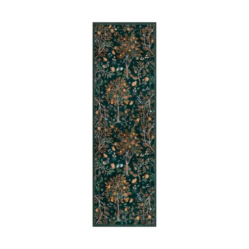 Boho Floral Rug Runners for Hallways Non Slip (20 Sq Ft)