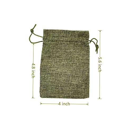 Pack of 25 Burlap Gift Bags with Drawstring Linen Jewelry Pouches Wedding Hessian Jute Bags for Birthday Jewelry and Treat Pouches Party Wedding Favors Gift Art and DIY Craft