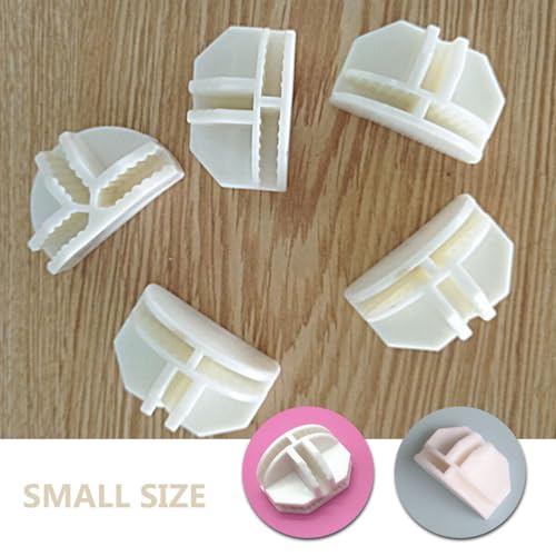 Semi Circle Plastic Cube Connectors 50 Pieces for Modular Wire Storage Organizer Easy Assembly Universal Closet and Shoe Storage Hardware