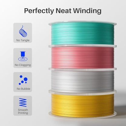 Silk PLA Filament 1.75mm Shiny Gold 1KG (35.27 Ounce)