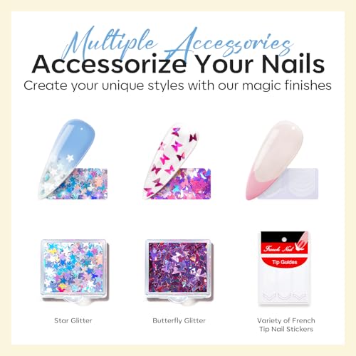 Poly Nail Gel Kit 30 Colors with 8 W Nail Lamp Poly Extension Gel