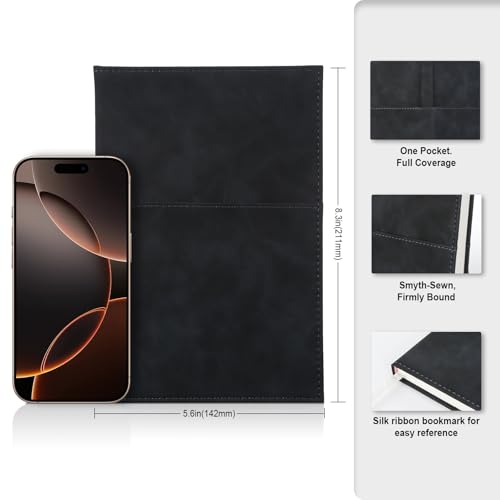 6 Pack Lined Journals for Men Women