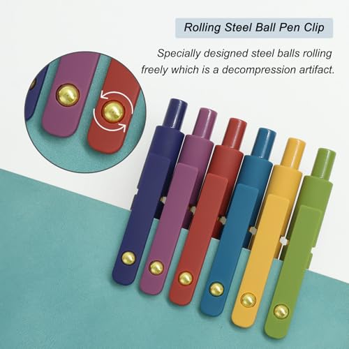 Gel Pens 6 Pcs 0.5mm Fine Point Smooth Writing Pens Cute Pen (6 Count)