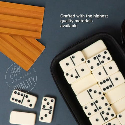 Dominos Set for Adults with 4 Domino Racks