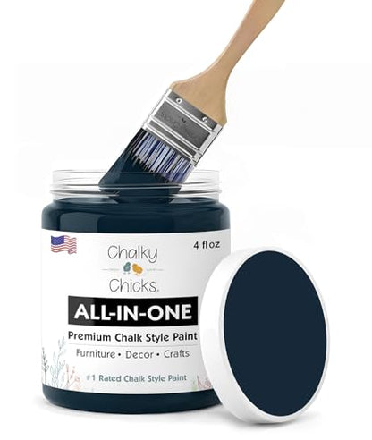 Deep Blue 4 Fl Oz Chalk Paint for Furniture All in One