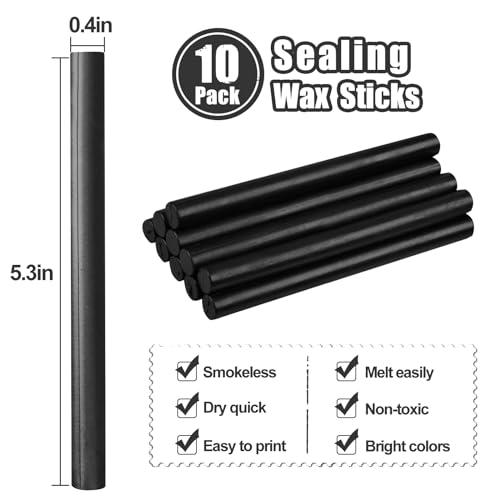 Glue Gun Sealing Wax Sticks for Wax Seal Stamp (10 Count)