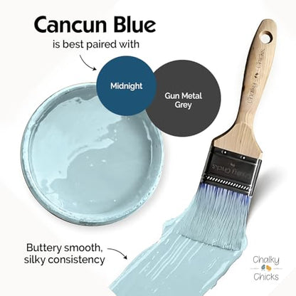 Cancun Blue 4 Fl Oz Chalk Paint for Furniture All in One
