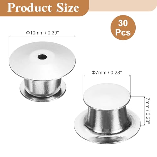 30Pcs Metal Locking Pin Backs (30 Count)