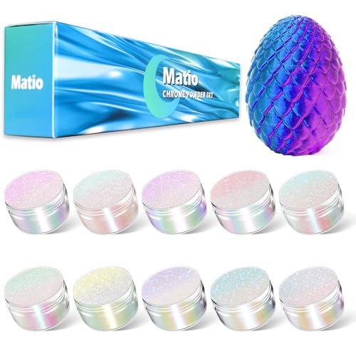 Chameleon Mica Powder 10 * 5g White Chrome Powder Pearlescent Effect