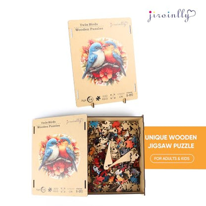 Wooden Puzzles for Adults Two Cute Birds Jigsaw Puzzle 500 Pieces (500 Count)