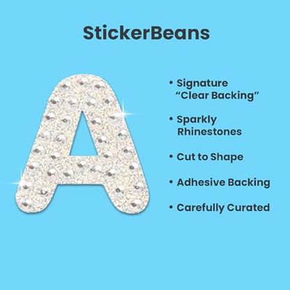 Rhinestone Alphabet Sticker Sparkle Set