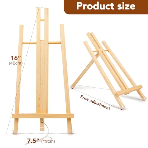 16 Pack 15 Inch Wood Easels (16 Count)