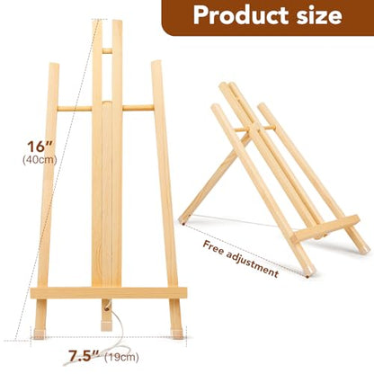 3 Pack 15 Inch Wood Easels (3 Count)