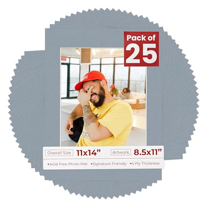 11x14 Mat for 8.5x11 Photo (25 Count)