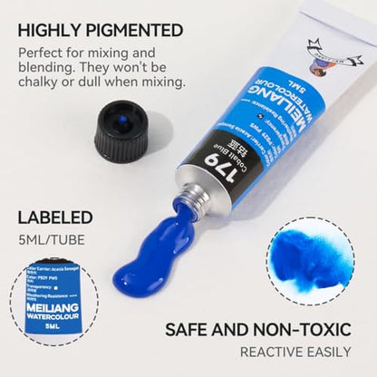 MeiLiang 36 Colors Watercolor Paint Set