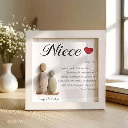 Personalized Niece Pebble Art Frame