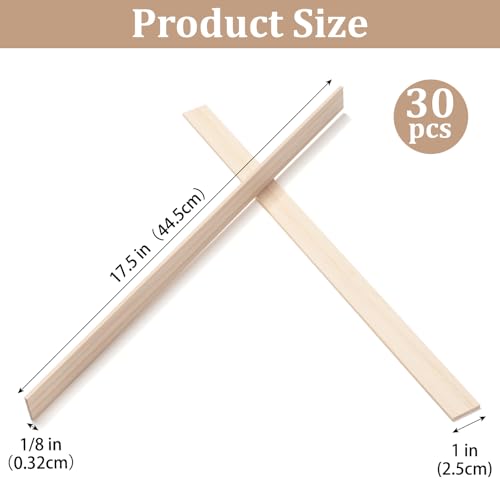 Wooden Dowels for Crafts (30 Count)