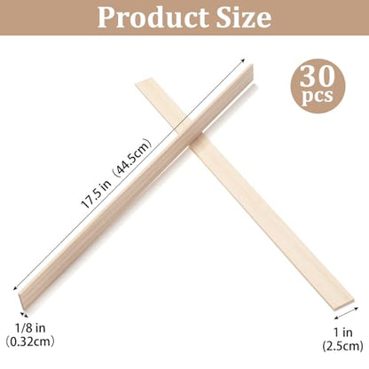 Wooden Dowels for Crafts (30 Count)