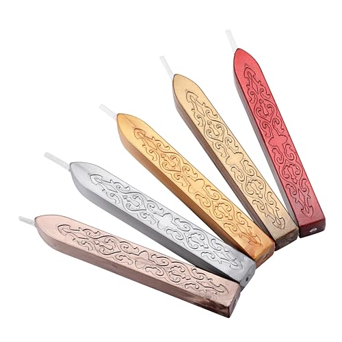 5Pcs Sealing Wax Sticks with Wicks (5 Count)