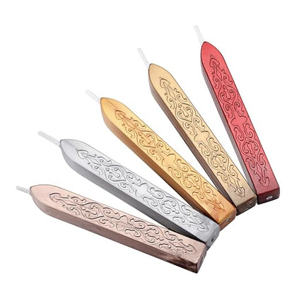 5Pcs Sealing Wax Sticks with Wicks (5 Count)