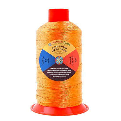 Size 277 840D T270 Orange Bonded Nylon Thread