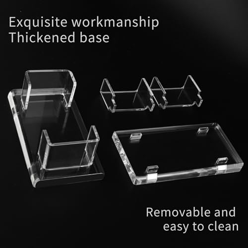 2Pack Acrylic Business Card Holder Enlarged Holds 120 Cards for Office (2 Count)