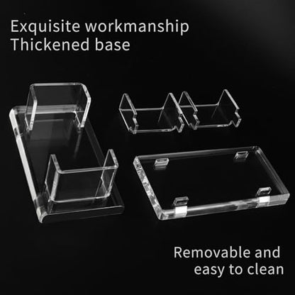 2Pack Acrylic Business Card Holder Enlarged Holds 120 Cards for Office (2 Count)