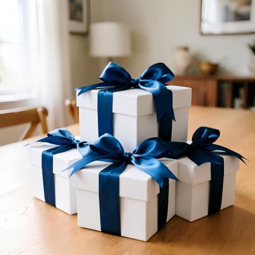 1 Inch x 100yds Navy Blue Satin Ribbon for Crafts (300 Foot)