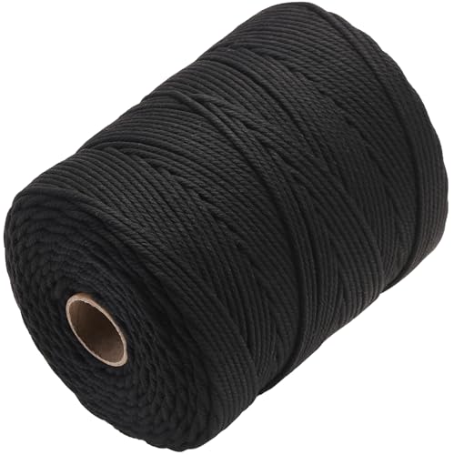 Macrame Cord 4mm x 328yards Natural Macrame Cotton Rope Colored Macrame Rope Soft Cotton Cord Macrame Supplies Craft Rope Macrame Yarn for Plant Hanger Wall Hanger Dreamcatcher