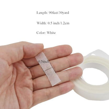 White 3Rolls 0.5Inch Wide Floral Tape