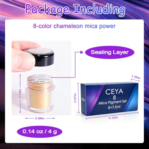 Chameleon Mica Powder Set 8 Colors