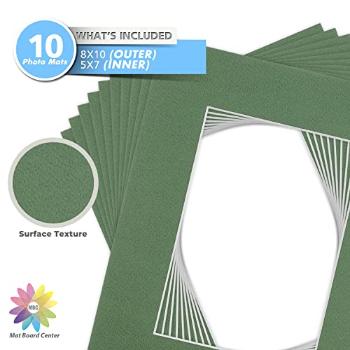 Mat Board Center 10 Pack 8x10 Photo Mats for 5x7 Picture