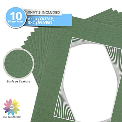 Mat Board Center 10 Pack 8x10 Photo Mats for 5x7 Picture