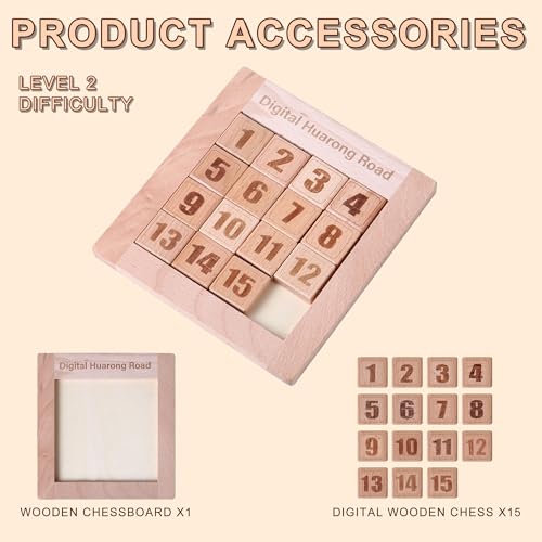 Wooden Number Sliding Puzzle