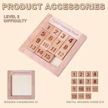 Wooden Number Sliding Puzzle