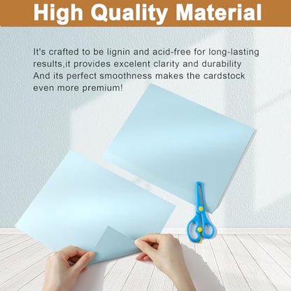 40 Sheets Blue Shimmer Cardstock 8.5 x 11 Metallic Paper 75lb (40 Count)