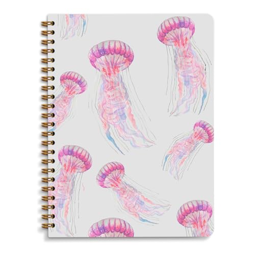 Jellyfish College Ruled Spiral Notebook Jelly Fish Journal for Women