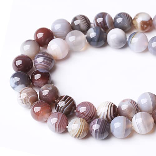36PCS 10MM Red Coffee Agate Stone Beads for DIY Jewelry Making Bracelet Necklace Energy Healing 15Inch