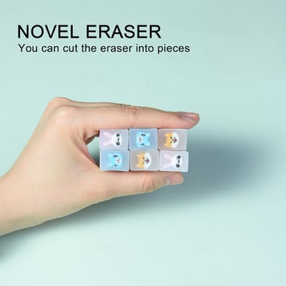 18Pcs Cute Animal Erasers for Kids Bulk (18 Count)