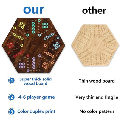20 inches Wood Wahoo Board Game 2 Sided 4