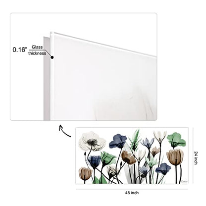 Frameless Free Floating Tempered Glass Panel Graphic Wall Art Ready to Hang