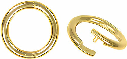 2 14K GP Sterling Silver10mm Locking Round Crimp Interior Diameter 6.5mm Exterior Diameter Jump Ring Set 1 (2 Count)