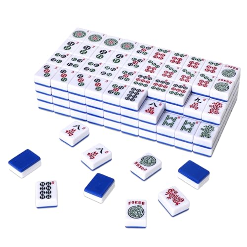 American Mahjong Tile Set with 166 Navy Blue Back Tiles (166 Count)