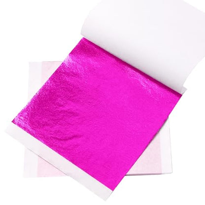 Gold Leaf Sheets Hot Pink 100 PCS