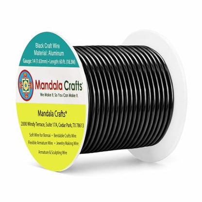 14 Gauge Black Anodized Aluminum Craft Wire