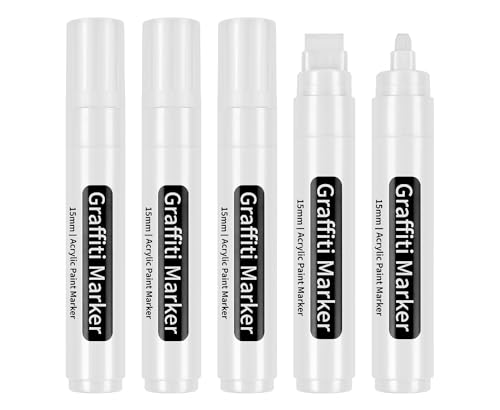 White Poster Markers Jumbo Paint Pen (5 Count)