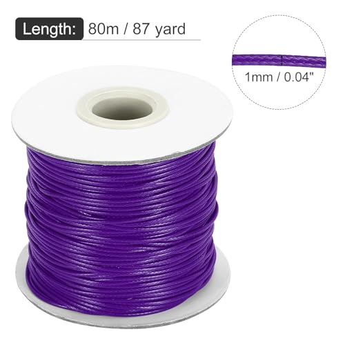 Waxed Cord 1mm Waxed Thread 87 Yard Wax String Leather Cord for Bracelet Making