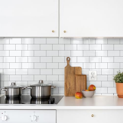 100 Pieces Peel and Stick Backsplash for Kitchen (12.5 Sq Ft)