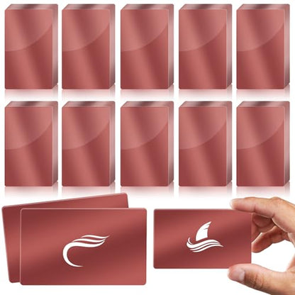 100 Pcs Metal Business Cards Aluminum Laser Engraving Blanks