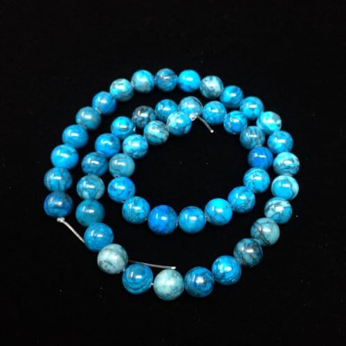 35pcs Adabele Natural Blue Lace Jasper Gemstone 10mm Round Beads (36 Count)